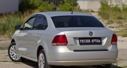 899 р. Защитная накладка на задний бампер RA Volkswagen Polo 5 хэтчбек дорестайлинг (2009-2015)  с доставкой в г. Новочеркасск. Увеличить фотографию 2