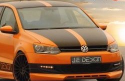 439 р. Реснички JeDesign на фары Volkswagen Polo 5 хэтчбек дорестайлинг (2009-2015) (Неокрашенные)  с доставкой в г. Новочеркасск. Увеличить фотографию 2