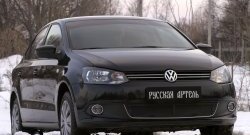 2 059 р. Защитная сетка решетки переднего бампера РА (Highline) Volkswagen Polo 5 хэтчбек дорестайлинг (2009-2015)  с доставкой в г. Новочеркасск. Увеличить фотографию 3