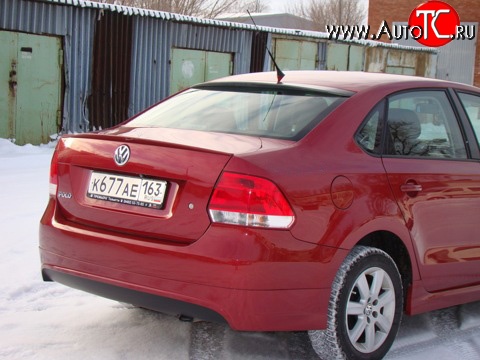 4 199 р. Козырёк на заднее лобовое стекло Sport  Volkswagen Polo  5 (2009-2020) седан дорестайлинг, хэтчбек рестайлинг (Неокрашенный)  с доставкой в г. Новочеркасск