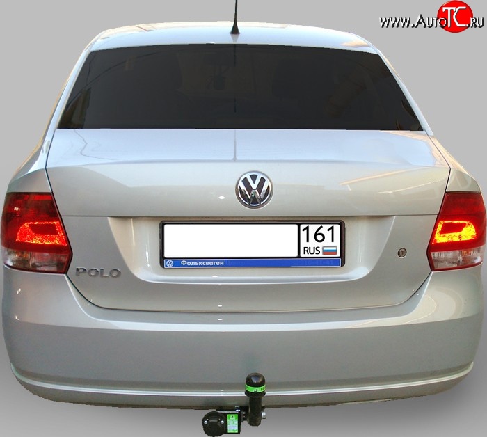 6 699 р. Фаркоп Лидер Плюс  Volkswagen Polo  5 (2009-2020) седан дорестайлинг, хэтчбек рестайлинг (Без электропакета)  с доставкой в г. Новочеркасск