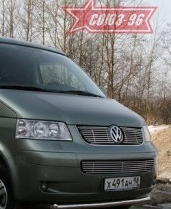 11 249 р. Защита переднего бампера одинарная Souz-96 (d60). Volkswagen Transporter T5 дорестайлинг (2003-2009)  с доставкой в г. Новочеркасск. Увеличить фотографию 2