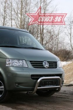 12 959 р. Защита переднего бампера Souz-96 (d60) Volkswagen Transporter T5 рестайлинг (2009-2015)  с доставкой в г. Новочеркасск. Увеличить фотографию 2