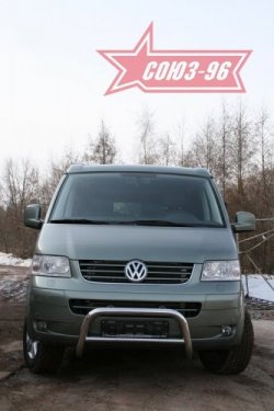 12 959 р. Защита переднего бампера Souz-96 (d60) Volkswagen Transporter T5 рестайлинг (2009-2015)  с доставкой в г. Новочеркасск. Увеличить фотографию 3