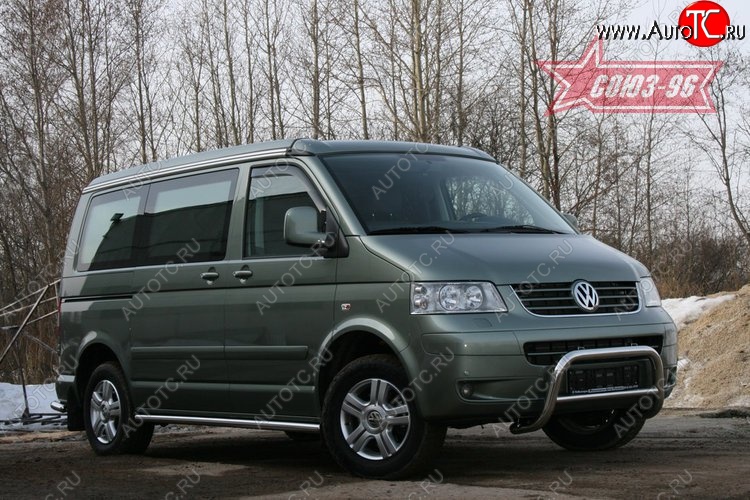 12 959 р. Защита переднего бампера Souz-96 (d60) Volkswagen Transporter T5 дорестайлинг (2003-2009)  с доставкой в г. Новочеркасск