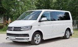 11 999 р. Защита переднего бампера (Ø63 мм, нержавейка) Russtal Volkswagen Caravelle T6 дорестайлинг (2015-2019)  с доставкой в г. Новочеркасск. Увеличить фотографию 3