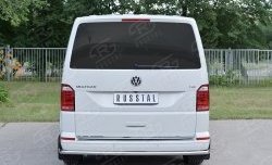 11 449 р. Защита заднего бампера (Ø42 мм, нержавейка, длинная версия) Russtal Volkswagen Transporter T6 дорестайлинг (2015-2019)  с доставкой в г. Новочеркасск. Увеличить фотографию 2