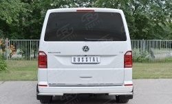 11 449 р. Защита заднего бампера (Ø42 мм, нержавейка, уголки) Russtal Volkswagen Multivan T6 дорестайлинг (2016-2019)  с доставкой в г. Новочеркасск. Увеличить фотографию 2