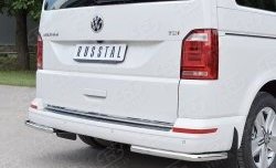 11 449 р. Защита заднего бампера (Ø42 мм, нержавейка, уголки) Russtal Volkswagen Multivan T6 дорестайлинг (2016-2019)  с доставкой в г. Новочеркасск. Увеличить фотографию 3