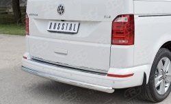 15 799 р. Защита заднего бампера (Ø63 мм, нержавейка, длинная база) SLITKOFF Volkswagen Transporter T6 дорестайлинг (2015-2019)  с доставкой в г. Новочеркасск. Увеличить фотографию 3