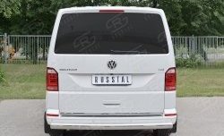 16 699 р. Защита заднего бампера (Ø75x42 мм, нержавейка, длинная база) Russtal Volkswagen Multivan T6 дорестайлинг (2016-2019)  с доставкой в г. Новочеркасск. Увеличить фотографию 4