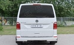 11 449 р. Защита заднего бампера (Ø42 мм, нержавейка, короткая база) Russtal Volkswagen Multivan T6 дорестайлинг (2016-2019)  с доставкой в г. Новочеркасск. Увеличить фотографию 4