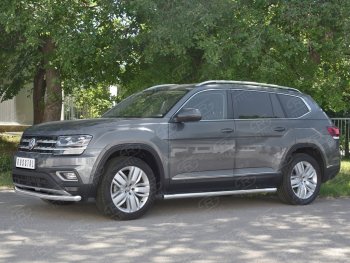 15 999 р. Защита переднего бампера (Ø63 мм, нержавейка) SLITKOFF  Volkswagen Teramont  CA1 (2016-2020) дорестайлинг  с доставкой в г. Новочеркасск. Увеличить фотографию 2