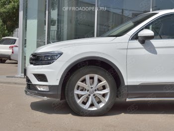 12 499 р. Защита переднего бампера (Ø42 мм, нержавейка, NOT OFF ROAD) Russtal Volkswagen Tiguan Mk2 дорестайлинг (2016-2020)  с доставкой в г. Новочеркасск. Увеличить фотографию 2