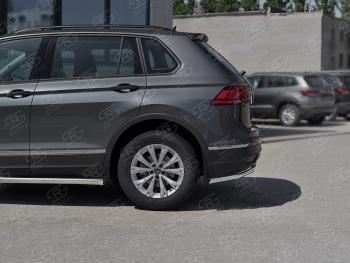 12 499 р. Защита заднего бампера (Ø42 мм, нержавейка, NOT R-LINE) SLITKOFF  Volkswagen Tiguan  Mk2 (2020-2022) рестайлинг  с доставкой в г. Новочеркасск. Увеличить фотографию 3