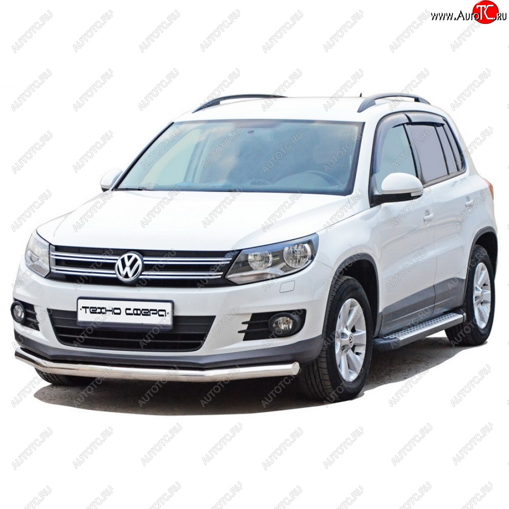 21 799 р. Порожки для ног Бумер (алюминий) Volkswagen Tiguan NF рестайлинг (2011-2017)  с доставкой в г. Новочеркасск