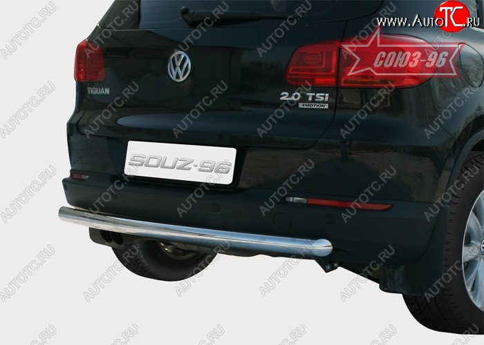 10 574 р. Защита заднего бампера Souz-96 (d60) Volkswagen Tiguan NF дорестайлинг (2006-2011)  с доставкой в г. Новочеркасск