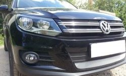 1 539 р. Сетка на бампер Sport&Style Russtal (хром) Volkswagen Tiguan NF рестайлинг (2011-2017)  с доставкой в г. Новочеркасск. Увеличить фотографию 2