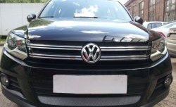 1 539 р. Сетка на бампер Sport&Style Russtal (хром) Volkswagen Tiguan NF рестайлинг (2011-2017)  с доставкой в г. Новочеркасск. Увеличить фотографию 1