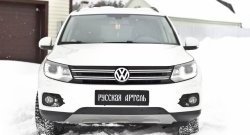 1 199 р. Зимняя заглушка решетки переднего бампера (Track & Field) РА Volkswagen Tiguan NF рестайлинг (2011-2017)  с доставкой в г. Новочеркасск. Увеличить фотографию 3