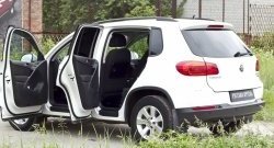 2 459 р. Накладки порожков салона RA  Volkswagen Tiguan  NF (2011-2017) рестайлинг (Комплект (передние+задние))  с доставкой в г. Новочеркасск. Увеличить фотографию 2