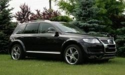 9 649 р. Накладки на колёсные арки CT Volkswagen Touareg GP рестайлинг (2006-2010) (Неокрашенные)  с доставкой в г. Новочеркасск. Увеличить фотографию 2