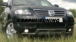 8 349 р. Накладка на передний бампер King Kong v2 Volkswagen Touareg GP дорестайлинг (2002-2007) (Неокрашенная)  с доставкой в г. Новочеркасск. Увеличить фотографию 3