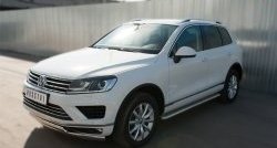 22 749 р. Широкая защита порогов Russtal Volkswagen Touareg NF рестайлинг (2014-2018) (Поверхность листа (вариант 1))  с доставкой в г. Новочеркасск. Увеличить фотографию 4