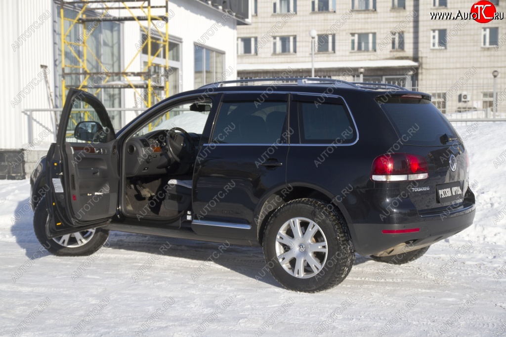 1 649 р. Накладки на внутренние пороги передних дверей RA Volkswagen Touareg GP рестайлинг (2006-2010)  с доставкой в г. Новочеркасск