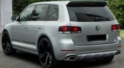 8 399 р. Накладка на задний бампер King Kong  Volkswagen Touareg  NF (2010-2014) дорестайлинг (Неокрашенная)  с доставкой в г. Новочеркасск. Увеличить фотографию 2