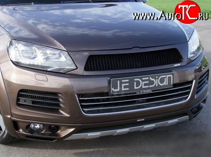 8 149 р. Решётка радиатора Je Design 7P Volkswagen Touareg NF дорестайлинг (2010-2014) (Неокрашенная)  с доставкой в г. Новочеркасск