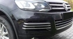 14 399 р. Вставки в боковые воздуховоды перднего бампера СТ Volkswagen Touareg NF дорестайлинг (2010-2014)  с доставкой в г. Новочеркасск. Увеличить фотографию 2