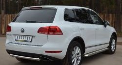 15 999 р. Одинарная защита заднего бампера из трубы диаметром 63 мм Russtal Volkswagen Touareg NF дорестайлинг (2010-2014)  с доставкой в г. Новочеркасск. Увеличить фотографию 4