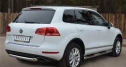 16 199 р. Одинарная защита заднего бампера из трубы диаметром 76 мм Russtal Volkswagen Touareg NF дорестайлинг (2010-2014)  с доставкой в г. Новочеркасск. Увеличить фотографию 4