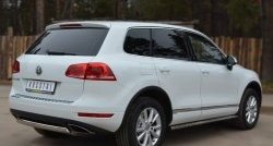 16 849 р. Защита заднего бампера (Ø75x42 мм, нержавейка) Russtal Volkswagen Touareg NF дорестайлинг (2010-2014)  с доставкой в г. Новочеркасск. Увеличить фотографию 4