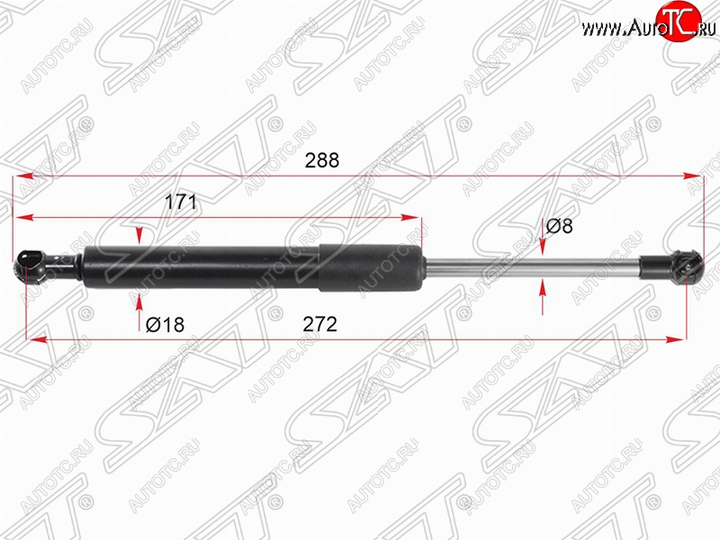 559 р. Упор крышки багажника SAT (газовый)  Volvo S60  RS,RH седан (2000-2010) дорестайлинг, рестайлинг  с доставкой в г. Новочеркасск