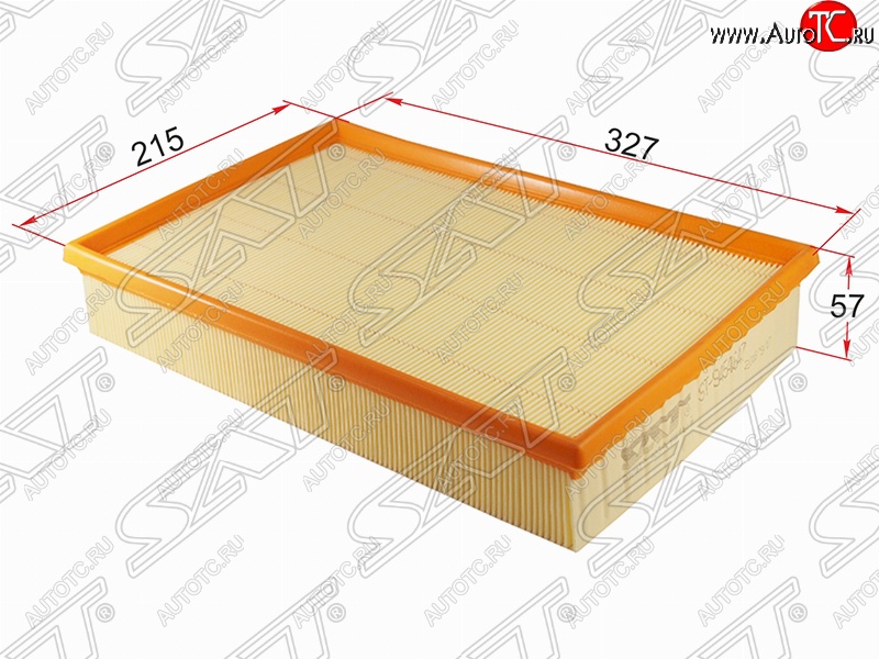 399 р. Фильтр воздушный двигателя SAT (327х215х57 mm)  Volvo S60  RS,RH седан - XC70  с доставкой в г. Новочеркасск
