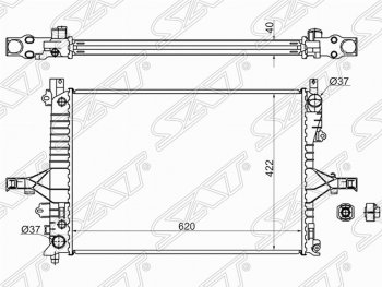 5 999 р. Радиатор двигателя SAT (трубчатый, МКПП/АКПП)  Volvo S60  RS,RH седан - XC70  с доставкой в г. Новочеркасск. Увеличить фотографию 1