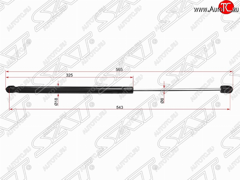 499 р. Газовый упор крышки багажника SAT  Volvo S60  FS седан (2010-2013) дорестайлинг  с доставкой в г. Новочеркасск