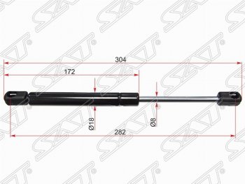 Газовый упор капота SAT Volvo S80 AS60 седан дорестайлинг (2006-2010)