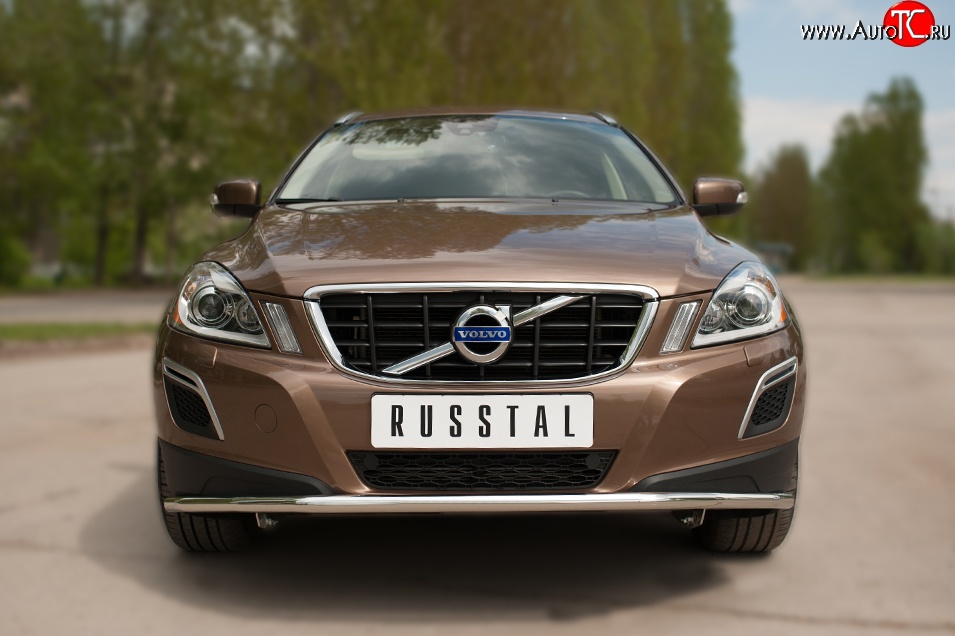 14 449 р. Одинарная защита переднего бампера диаметром 42 мм Russtal Volvo XC60  дорестайлинг (2008-2013)  с доставкой в г. Новочеркасск