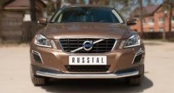 15 649 р. Одинарная защита переднего бампера диаметром 63 мм Russtal Volvo XC60  дорестайлинг (2008-2013)  с доставкой в г. Новочеркасск. Увеличить фотографию 1